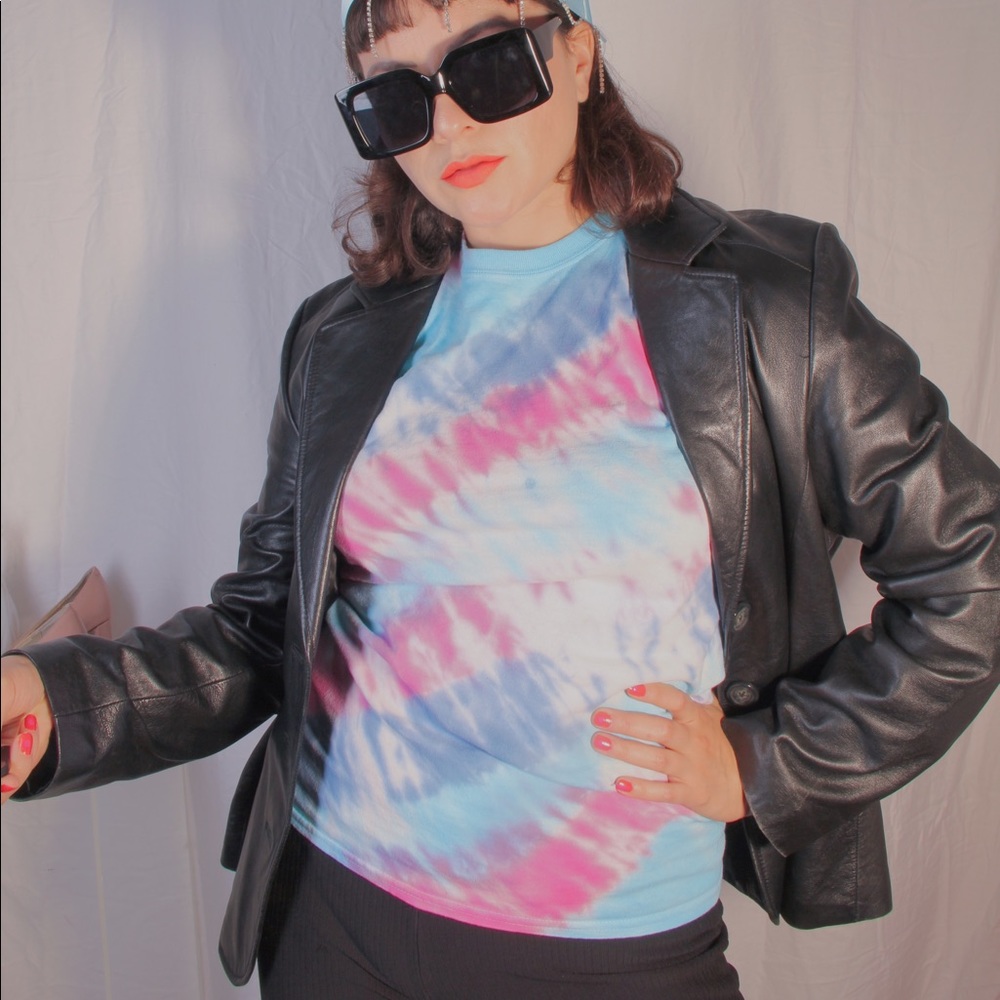 Blue Purple Tie Dye T-shirt